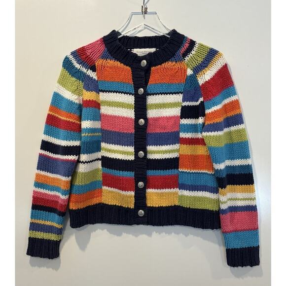 Susan Bristol Sweaters - Susan Bristol Petite Colorblock Cotton Cardigan Sweater Womens Size PS (1688)